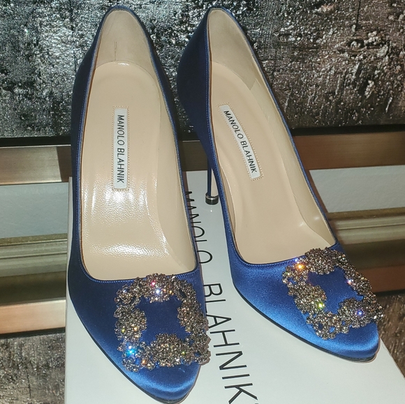 Manolo blahnik hangisi pumps 105 satin - Picture 2 of 7